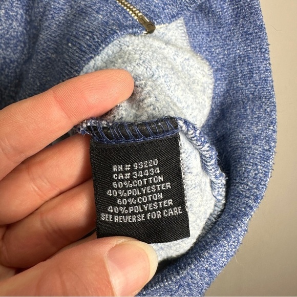 DC heathered blue full zip hoodie - Picture 2 of 5